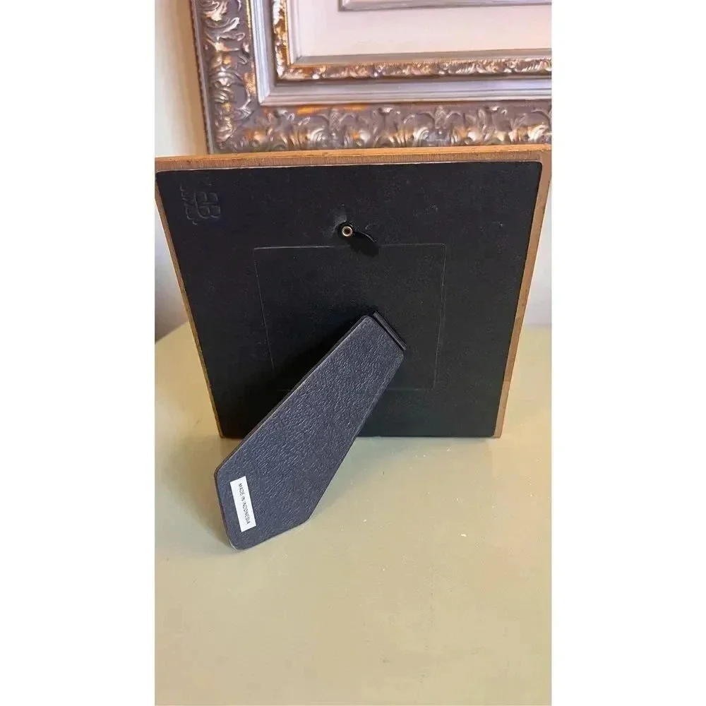 Vintage Heavy Ceramic Photo Picture Frame Floral Design‎ 7x3 Decor